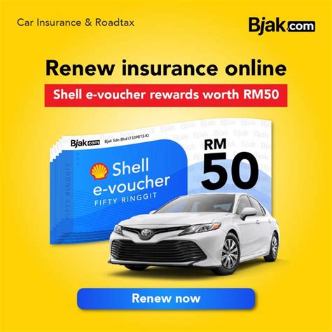 Bjak - You can easily renew your insurance and roadtax online at Bjak. Compare up to 15 insurance quotes, select your preferred policy and get your insurance and roadtax renewed in 5 minutes. Below are the simple steps to renew your insurance and roadtax online at Bjak. *Delivery: West Malaysia: RM20 (next working day); East Malaysia: RM20 (within 5 ...