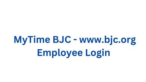 Bjc mytime login. Welcome to BJC Account Manager (powered by Ticketmaster) Information and tickets for concerts and family events at Penn State's Bryce Jordan Center. 