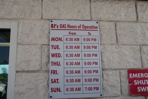Bjs gas hours. 410-882-1100. MAKE MY CLUB. Columbia Gas Station, MD. 6345 Dobbin Road. Columbia, MD 21045. 14.97 miles. 410-730-0584. Feedback. Shop your local BJ's Wholesale Club at 55 Music Fair Rd. Owings Mills MD 21117 to find groceries, electronics and much more at member-only savings every day. 