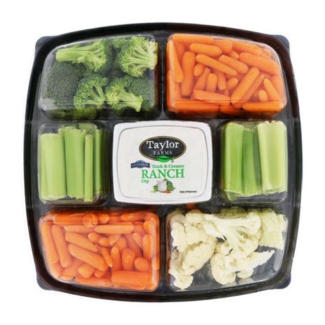  Shop Veggie Platter, 32 oz from BJ's Wholesale Club. Assorted vegetables including, baby carrots, broccoli, celery and grape tomatoes with a ranch dip. Browse BJ's online for more. 