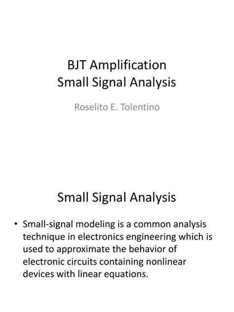Bjt small signal analysis solved problems pdf.  Ahmad El-Banna Abstract BJT Small Signal Ana...