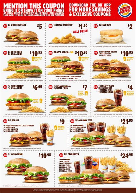 Get all the new deals and savings hacks straight to your inbox. Submit. Find this month’s best Burger King printable and digital coupons and deals, including weekly offers. Find the best prices and learn how to coupon at Burger King.. 