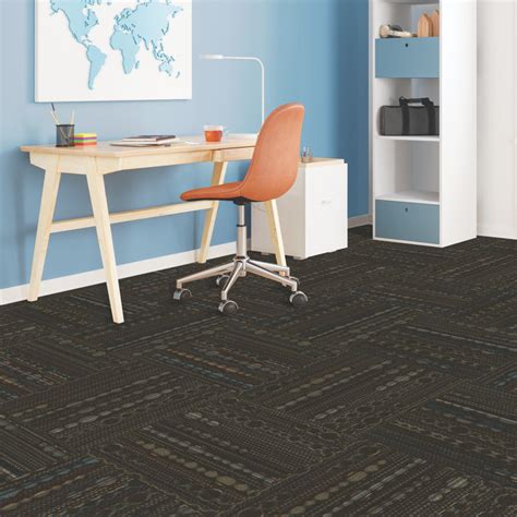 Black 24" x 24" Level Loop Glue Down Carpet Tile - Wayfair