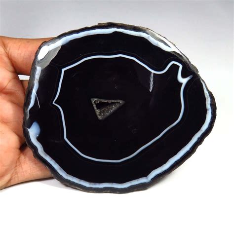 Black Agate Slices - Etsy