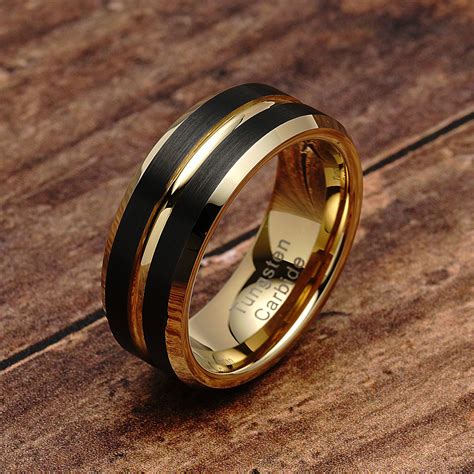 Black And Gold Wedding Band