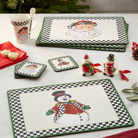 Black And White Christmas Placemats Zazzle