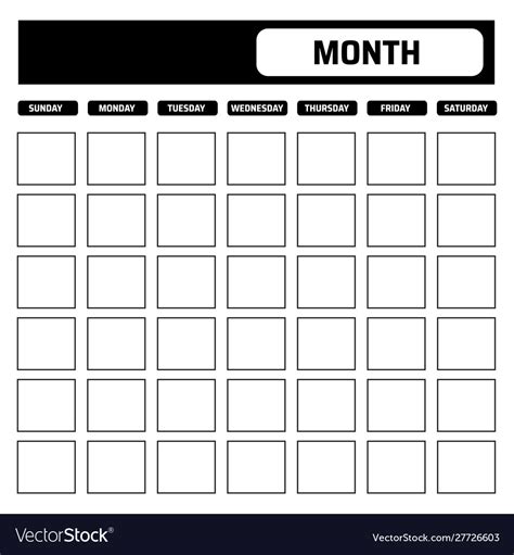 Black And White Wall Calendar