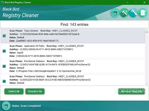 Black Bird Registry Cleaner for Windows