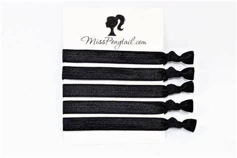 Black Bulk Hair Ties - Etsy