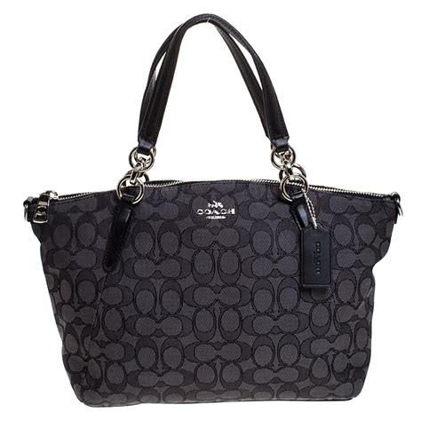 Black Coach Monogram Canvas Monogram & Leather Hobo Bag …