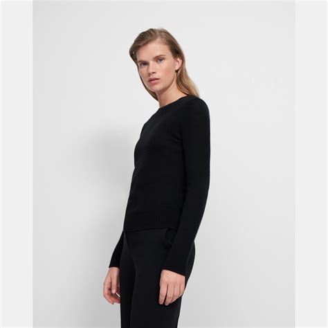 Black Feather Cashmere Crewneck Sweater Theory