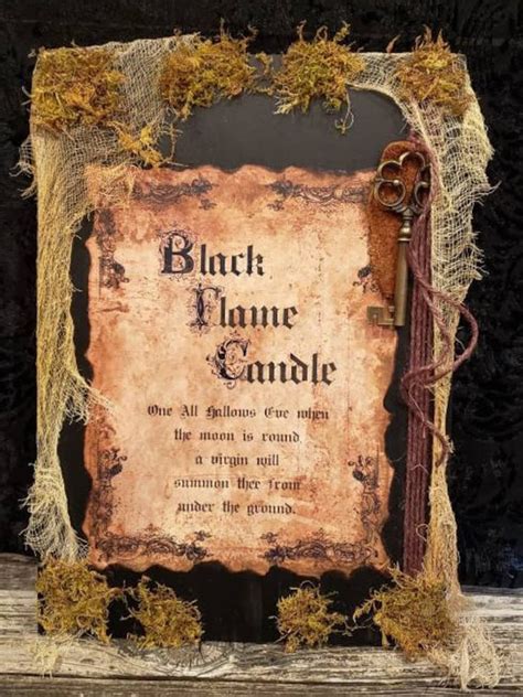 Black Flame Candle Spell Printable