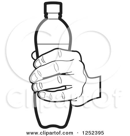 Black Hands Holding Bottle royalty-free images