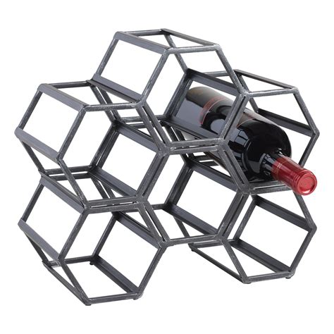 Black Hexagonal Wine Rack World Market