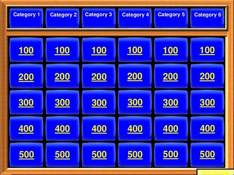 Black Hole Jeopardy Jeopardy Template