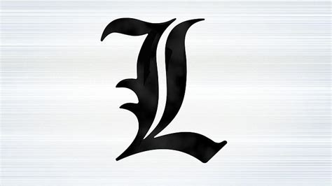 Black L letter artwork, anime, Death Note HD wallpaper Wallpaper Flare