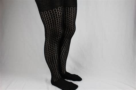 Black Lace Tights - Etsy