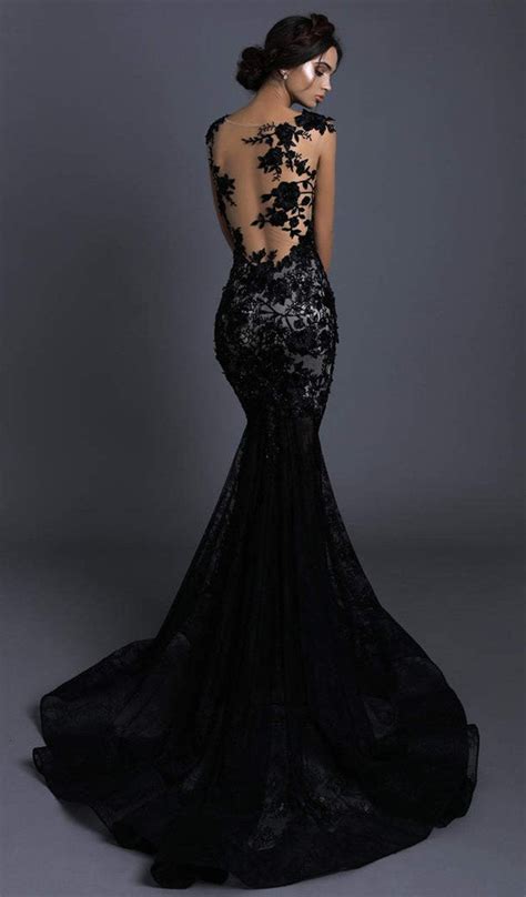 Black Mermaid Wedding Dress