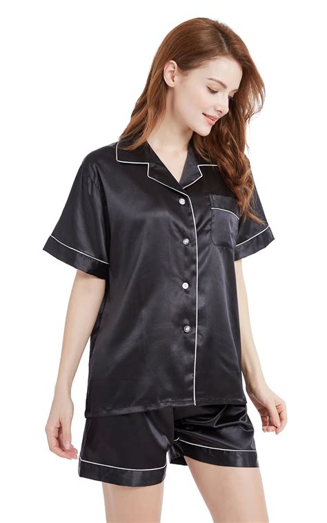 Black Pajamas With White Piping Shop the world’s ... - ShopStyle