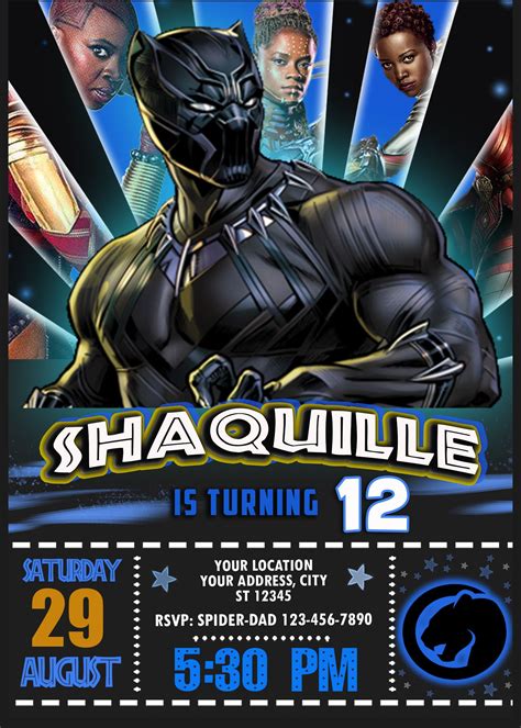 Black Panther 2 Birthday Invitation - oscarsitosroom