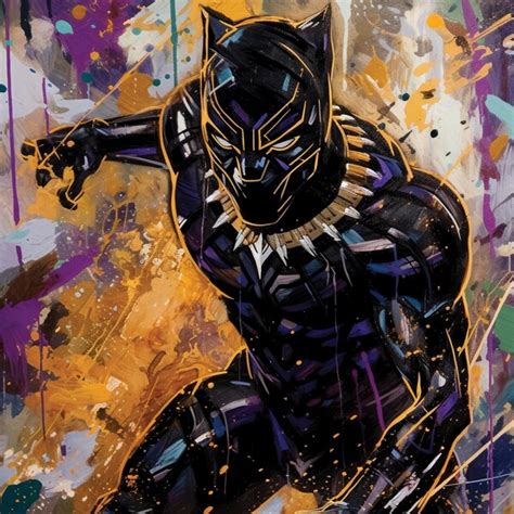 Black Panther Digital Painting Art Print Limited Edition - Etsy