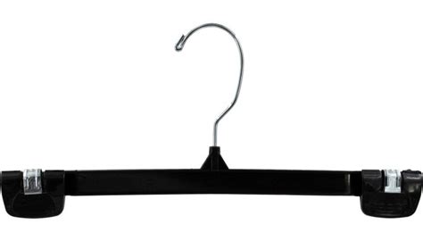 Black Plastic Bottom Hanger W/ Clips (12" X 1/4")