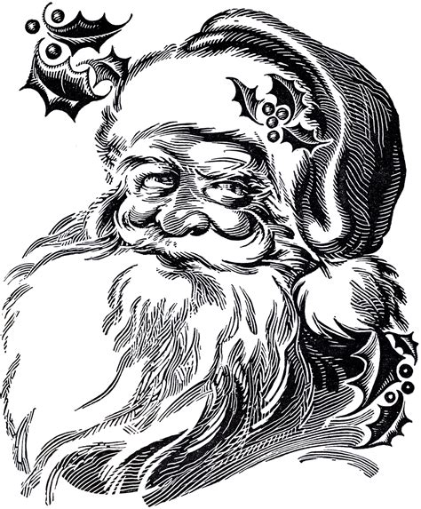 Black Santa Claus Drawing