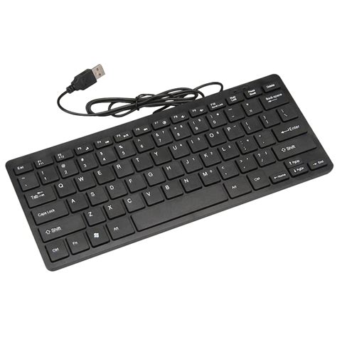 Black USB Wired Keyboard Mini Ultra-thin Silent Keypad for ... - eBay