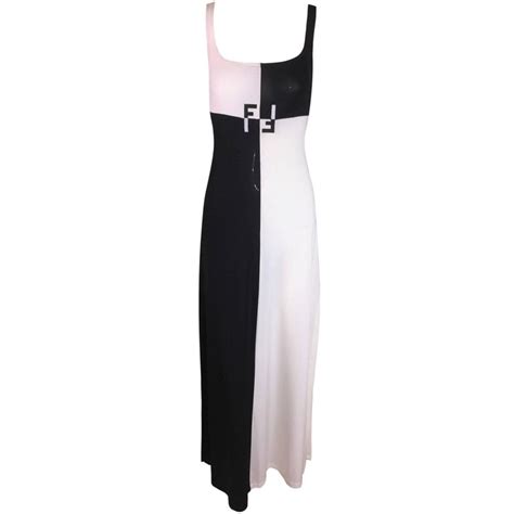 Black White Color Block Dress - 65 For Sale on 1stDibs