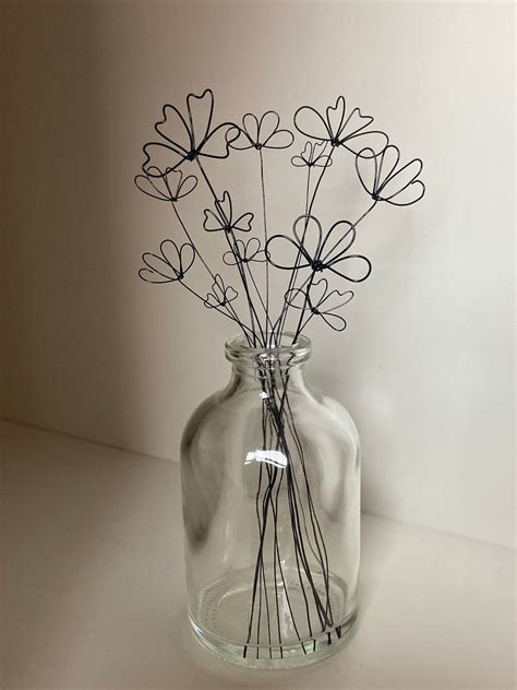 Black Wire Flower - Etsy