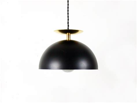 Black and Brass Pendant Lighting - Etsy