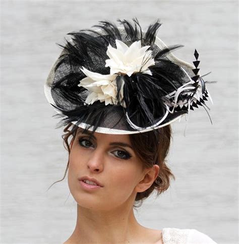 Black and Cream Fascinator - Etsy UK