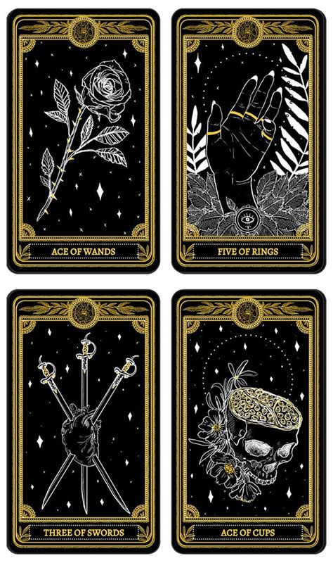 Black and Gold Tarot card - Pinterest