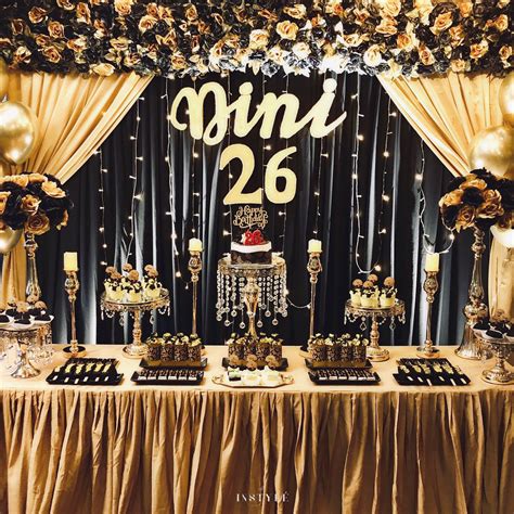 Black and Gold Theme Party - Pinterest