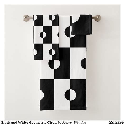 Black and White Patterned Bath Towels - Etsy