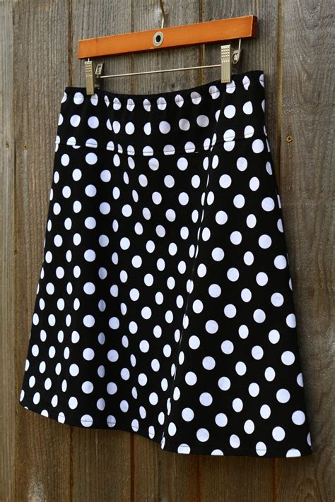 Black and White Polka Dot Skirt - Etsy