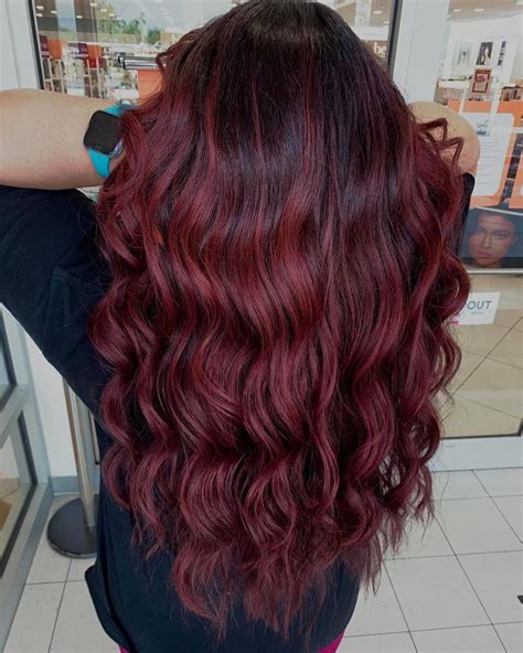 Black and cherry. Black cherry hair color is a stunning blend of burgundy, magenta, violet, and black. Your colorist will create a custom blend of these shades to create a hue that is reminiscent of your all-time favorite soda flavor. This color can range anywhere from deep sultry burgundy to upbeat, bright cherry red, depending on your base color and desired ... 