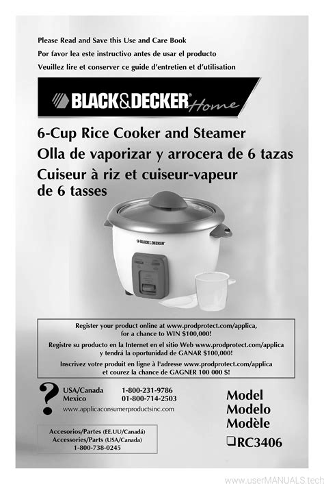 Black and decker rice cooker instruction manual. - Maytag bravos 400 series dryer manual.