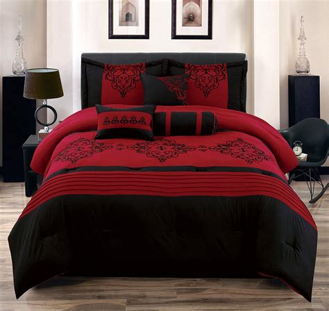 Black and red bedding comforters. Things To Know About Black and red bedding comforters. 