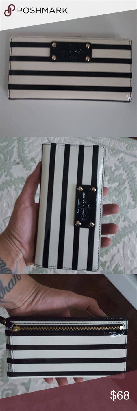 Black and white striped kate spade wallet. Things To Know About Black and white striped kate spade wallet. 