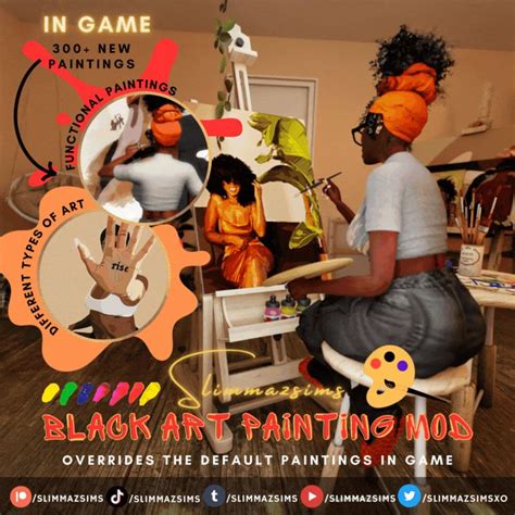 Black art painting mod slimmazsims. Are you looking for a way to express your creative side? Taking a beginner art class can be the perfect way to explore your artistic talents. Whether you’re interested in painting, sculpting, or drawing, there are plenty of beginner art cla... 