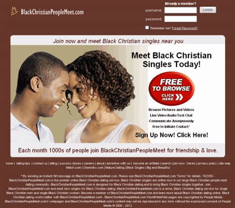 Black christian people meet. UPDATED Mar. 2024. OUR RATING. 9.3/10. USER RATING. 14 Reviews. Advertiser Disclosure. Visit Black Christian Soulmates ». With tightly packed daily schedules and the general rush of our modern lifestyle, meeting new people and recognizing potential dating opportunities is becoming ever more difficult. If we introduce some specific demands as ... 
