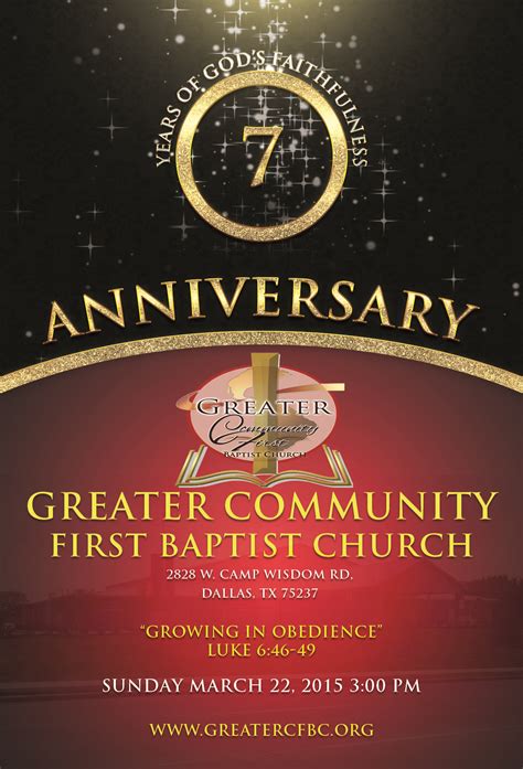 Jan 1, 2024 · Celebrate each step of spiritual growth and the collective journey with themes that highlight the advancement of the church and its members. A Decade of Devotion: Commemorate ten years of faithfulness and fellowship. Quarter of a Century in Christ’s Embrace: Mark 25 years of spreading Christ’s message of love and hope.