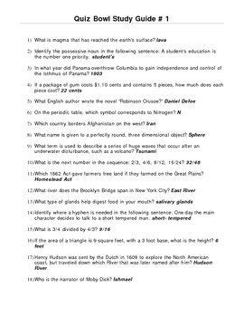 Black college quiz bowl study guide. - Sport and the law a concise guide.