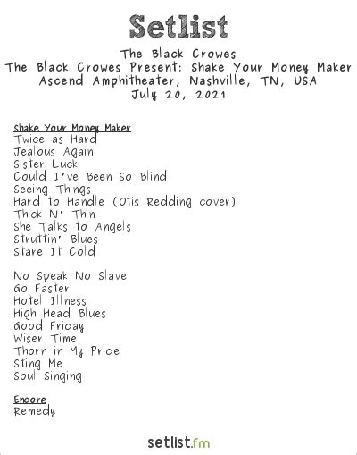 Get the Jimmy Page & The Black Crowes Setlist of the concert at Greek Theatre, Los Angeles, CA, USA on October 18, 1999 from the Excess All Areas Tour and other Jimmy Page & The Black Crowes Setlists for free on setlist.fm!