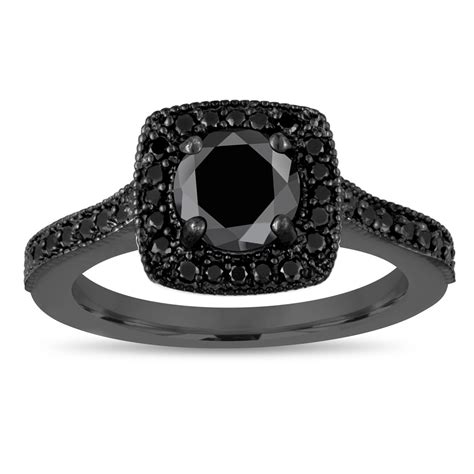 Black diamond ring. In the show, Carrie’s boyfriend Mr. Big, presented her with a 5-carat black diamond engagement ring. The ‘Carrie ring' featured a black diamond set in 18K white gold and accented with 80 pave-set diamonds. It’s also important to consider the metal you choose for black diamond jewellery. 
