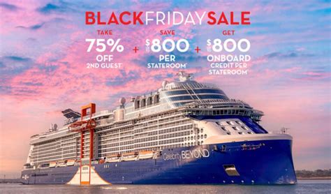 Black friday cruise deals. Viking Cruises. Up to free airfare and special fares with $25 deposit no later than Nov. 28. Norwegian Cruises. 50% off all cruises until Nov. 30. Carnival Cruises. Up to 35% off cruise rates and ... 