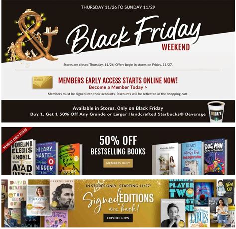 Nov 16, 2023 · The Barnes and Noble Black Friday 2024 ad and deals are live! Browse Barnes and Noble store hours and sales, from the best deals on tech to trending home essentials