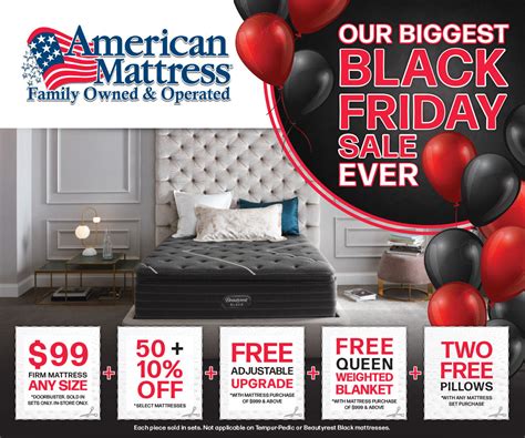 Black friday mattress sales. Nov 14, 2023 · The 4 Black Friday mattress sales to watch for. 1. Saatva. (Image credit: Saatva) Saatva mattress sales are frequent and consistent, usually featuring tiered dollar-off discounts or a flat 15% off ... 