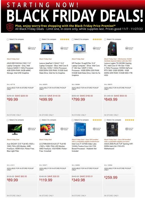 Black friday microcenter. Page 9: The Micro Center Black Friday 2023 ad and deals are live! Browse Micro Center store hours and sales, from the best deals on tech to trending home essentials 